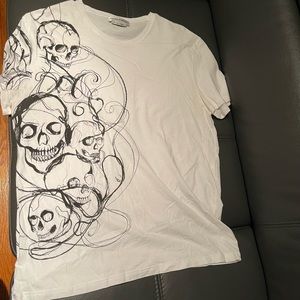 💯 Authentic Alexander McQueen White Skull 💀 T-shirt XL Mens
